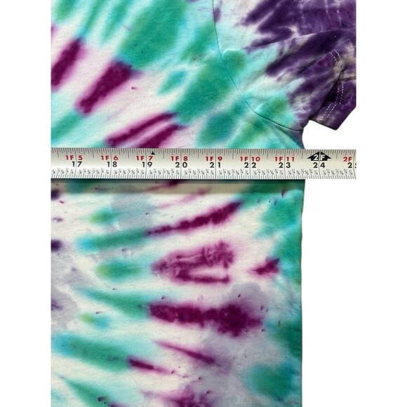 Free Assembly Custom Tie Dye Cropped Purple Blue TShirt Size XL Hippie Retro 60s - Picture 5 of 6